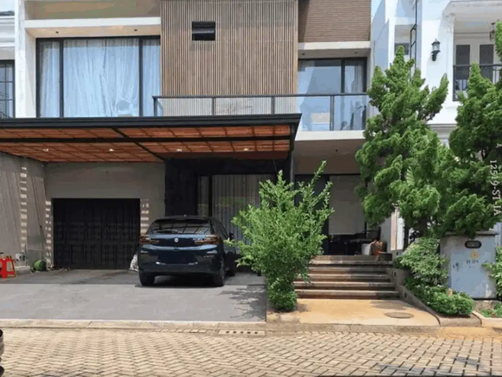 Dijual rumah full furnished (to be confirm) dengan halaman belakang yang luas dan row jalan lebar dalam cluster di Kebayoran Bintaro