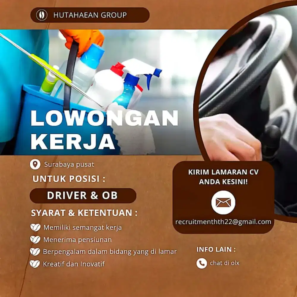 Siapa tau ada yg sesuai dengan keahlian