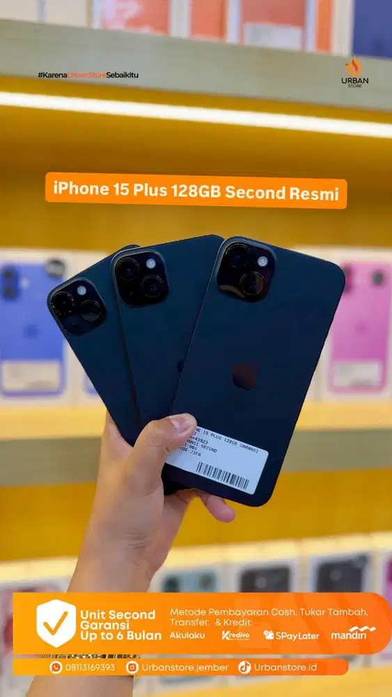 IPHONE 15 PLUS 128GB SECOND RESMI