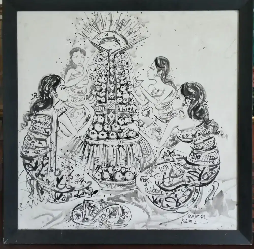 Lukisan Perempuan Bali karya Sudarta