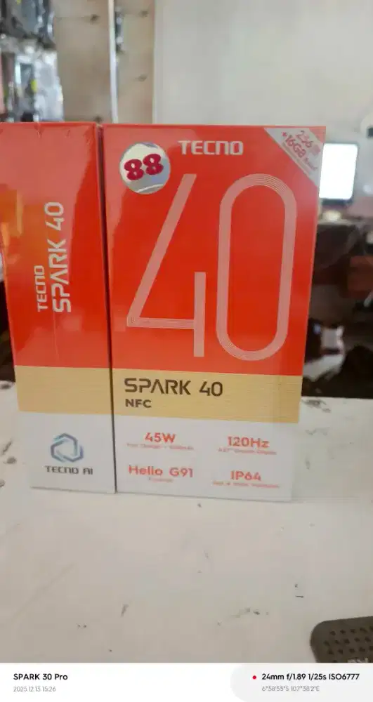 Tecno Spark 40 8GB+8GB/256GB ,Baru,Segel Box,Garansi Resmi,Original