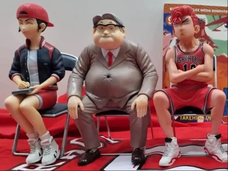 (Set) 17 Slam Dunk Figure & Komik Elek Rukawa Akagi Mitsui Miyagi