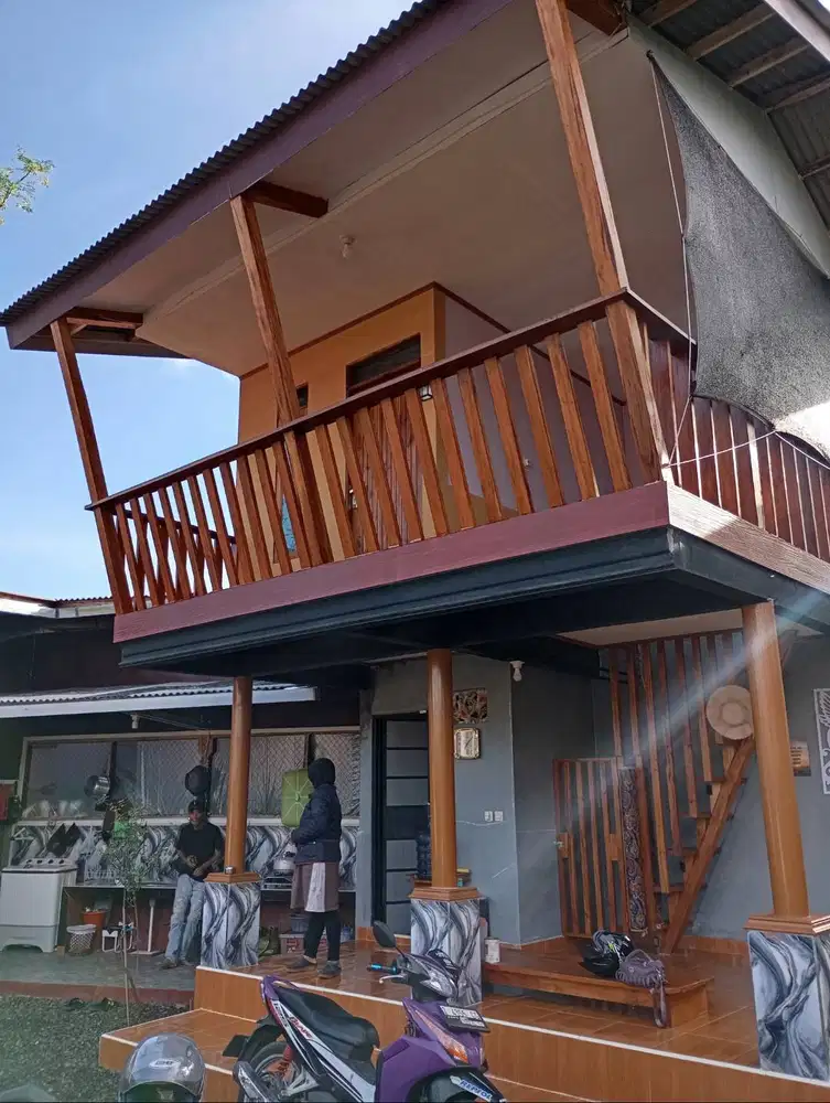 Bangunan Kandang Domba dan Kandang Bebek petelur plus ada Villa