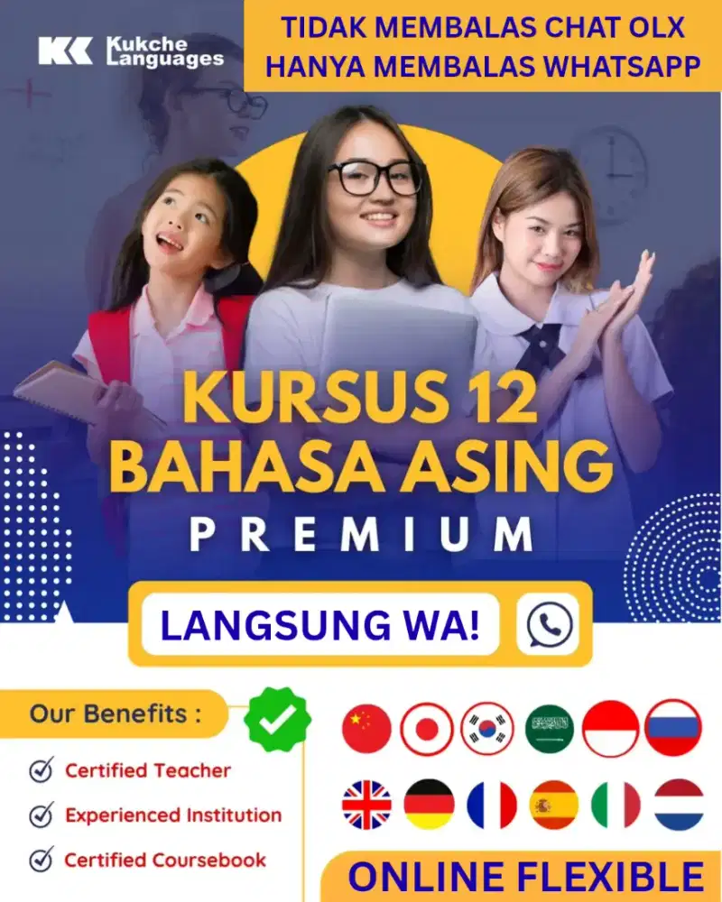 KURSUS LES PRIVAT 12 BAHASA ARAB KOREA JEPANG JERMAN MANDARIN PERANCIS