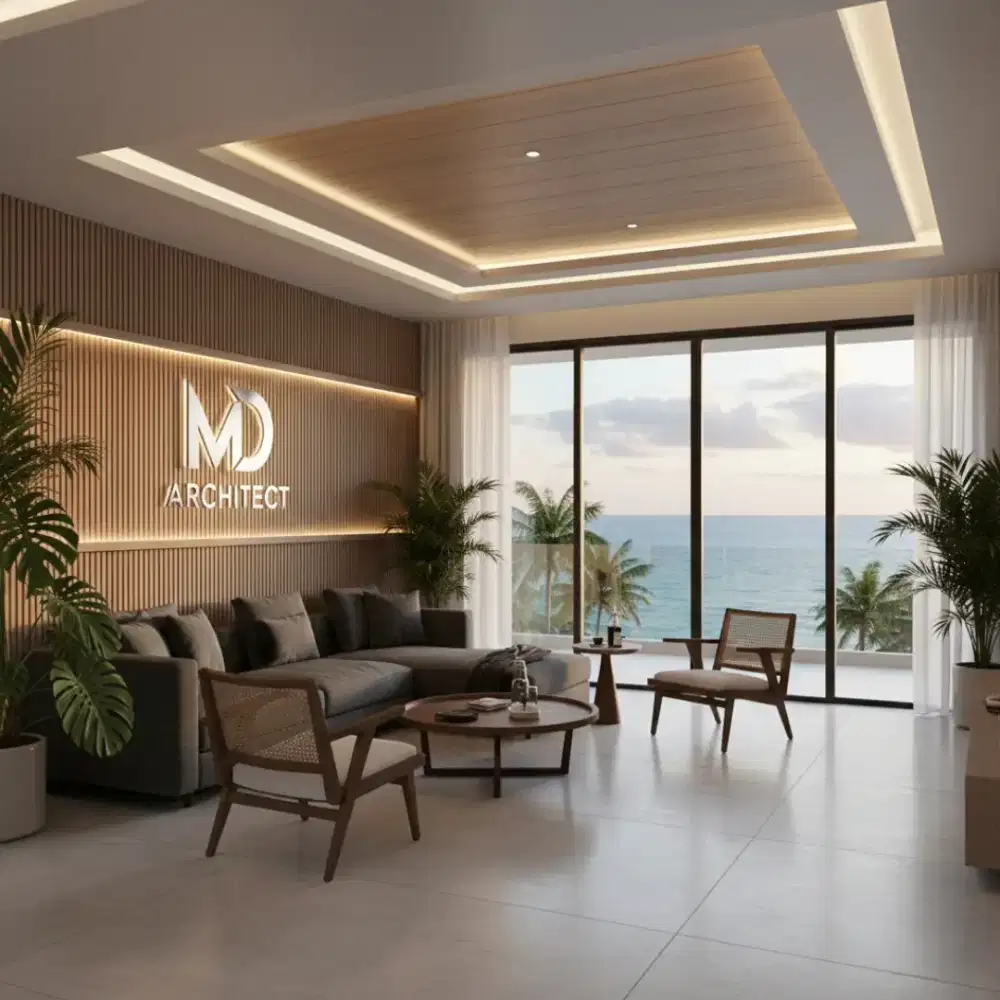 Interior backdrop - jasa arsitek bangun rumah Bali