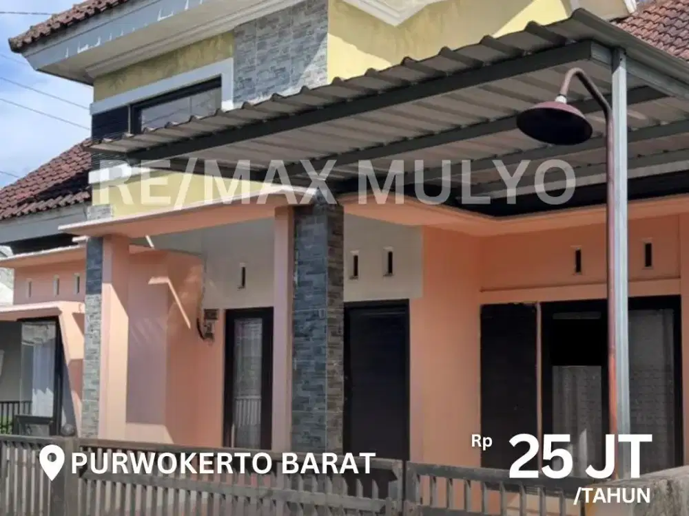 Disewakan Rumah Hook Siap Huni Luas dan strategis di Purwokerto Barat