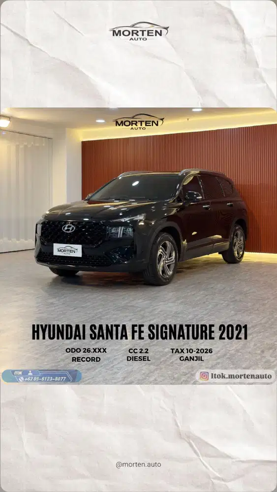 Hyundai Santa Fe Signature D2.2 2021 Odo 26 Ribu Record Antik Garansi