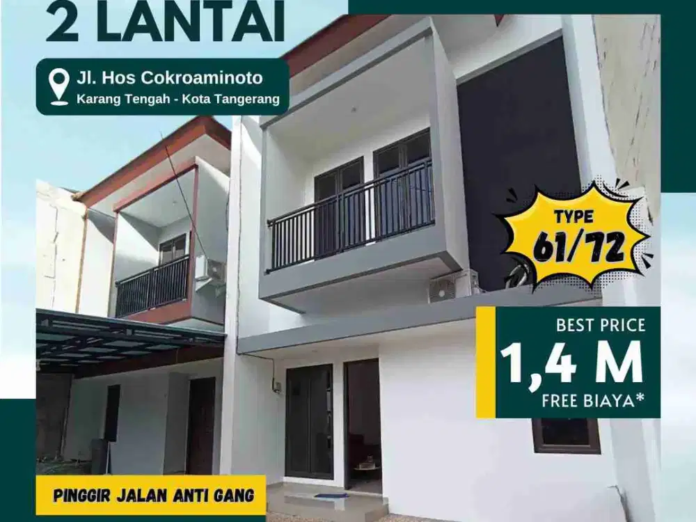 Rumah Dijual Nego cluster Karang Tengah Tangerang KPR Strategis