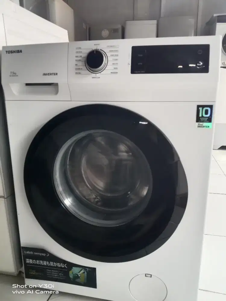 Mesin cuci frontloading Toshiba inverter 7,5kg hemat daya normal