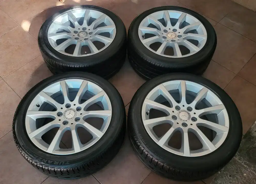 Velg Mercedes Benz SLK R17 W172 pcd 5x112 ban bawaan bridgestone