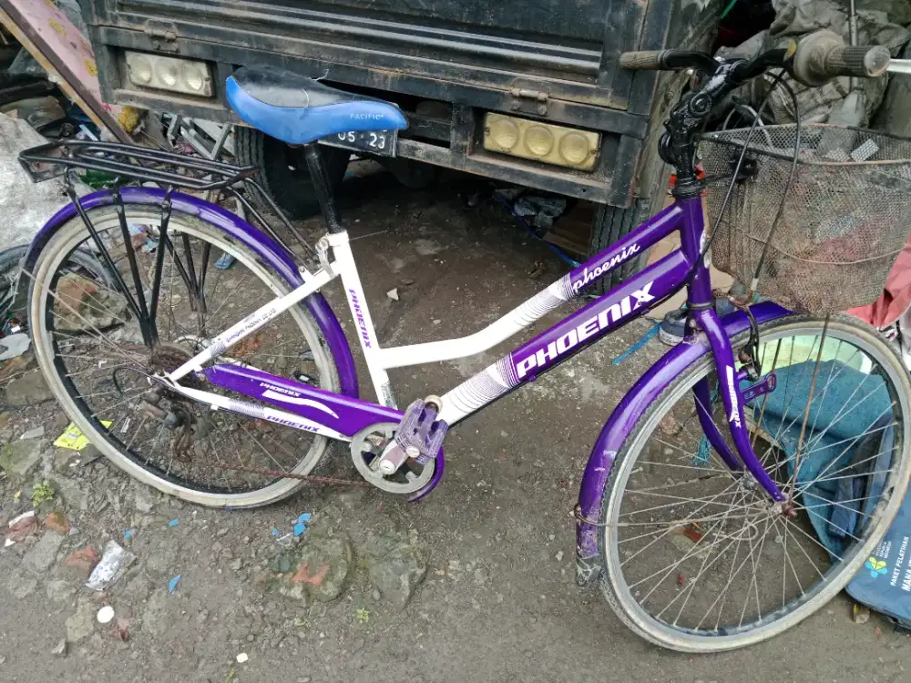 Sepeda phoenik warna ungu putih ok pnya