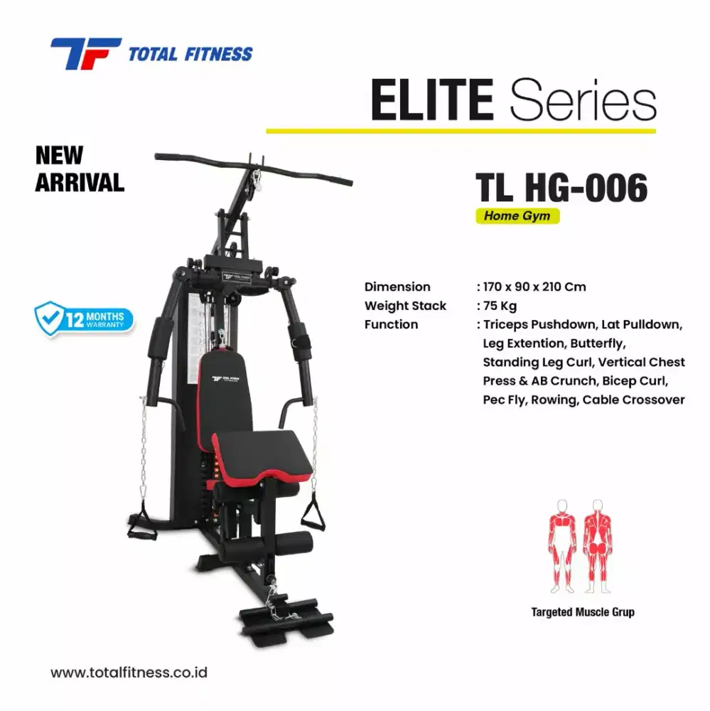Alat fitness home gym tl 006 satu sisi