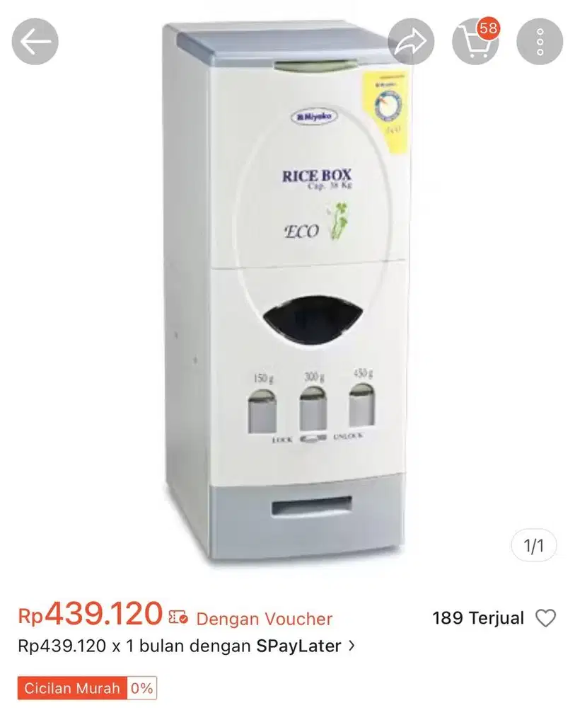 Miyako Rice Box 38 Kg