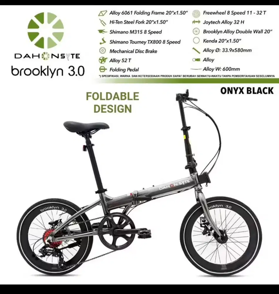 Sepeda Lipat ALLOY 20 DAHON SYTE BROOKLYN 3.0