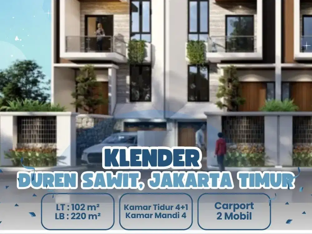 Rumah Ready Klender Duren Sawit Jaktim Murah, Dekat Stasiun Buaran