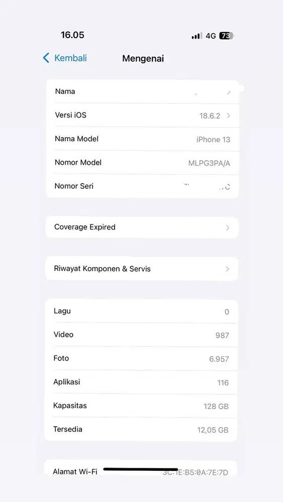 Dijual/tt IPHONE 13 WHITE 128gb IBOX