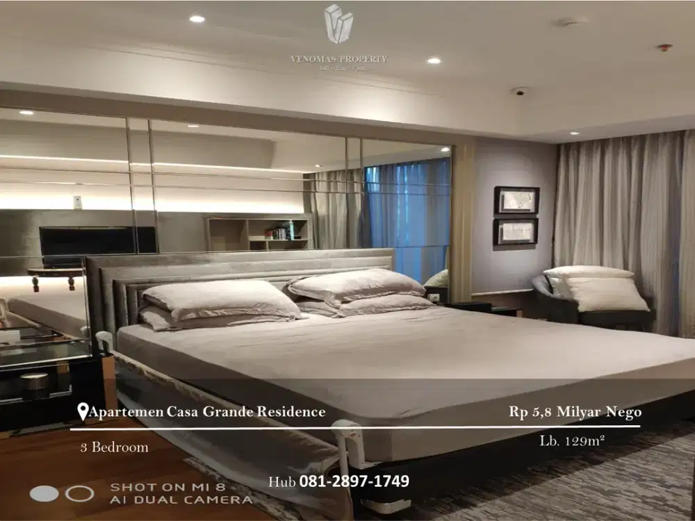 Dijual Apartement Casa Grande Residence 3BR Full Furnished View Pool
