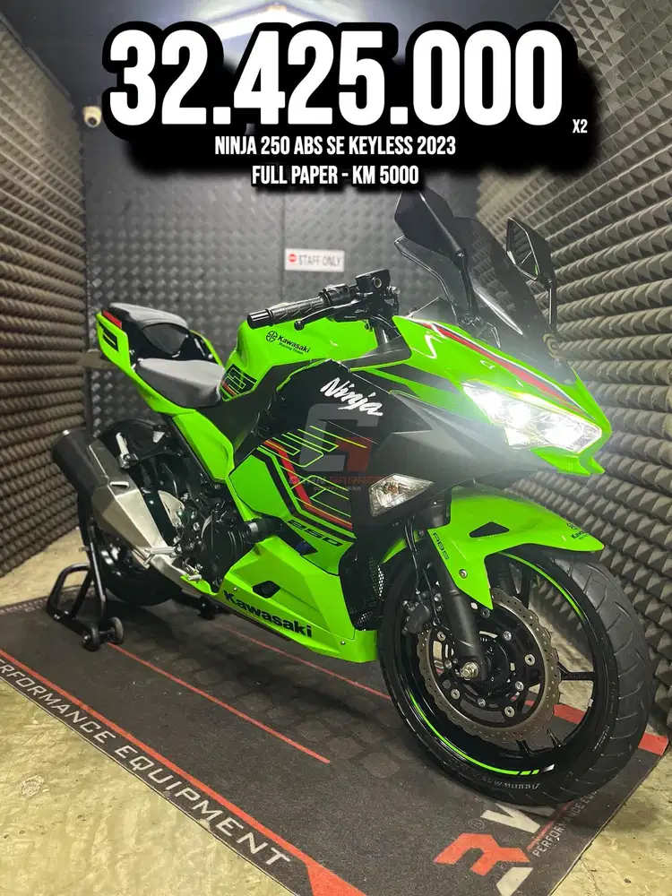NINJA 250 ABS SE KEYLESS 2023 ODO 5XXX PAJAK ON RAWATAN SUPERB UNIT