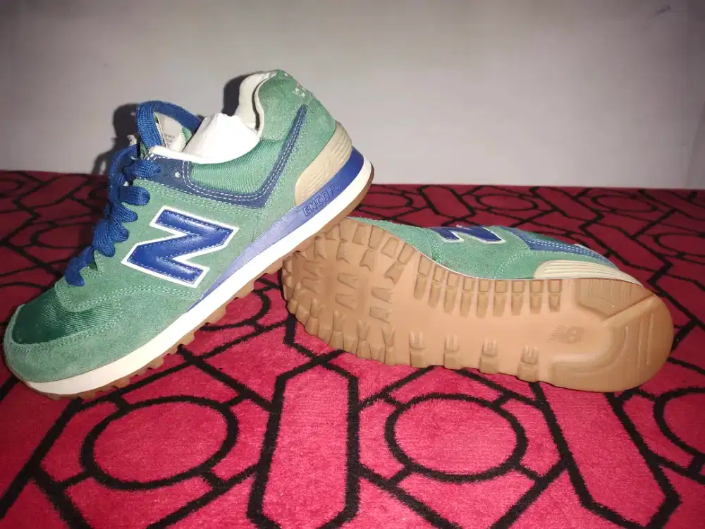 Sepatu NB 574 casual green blue