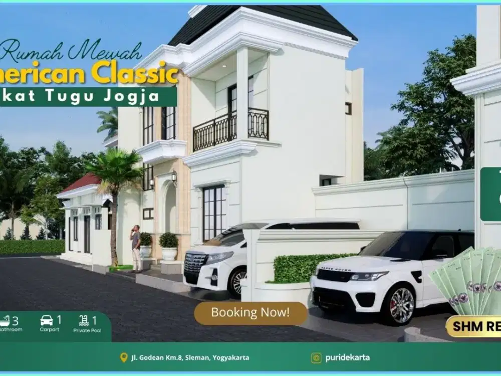 DIJUAL RUMAH SHM SLEMAN FASILITAS LENGKAP AKSES LEBAR JL GODEAN KM 8