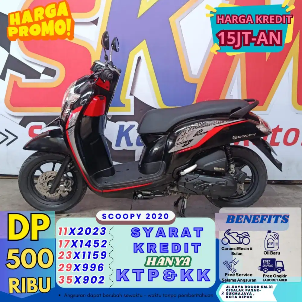 Promo dp 500rb proses scoopy 2020 km low