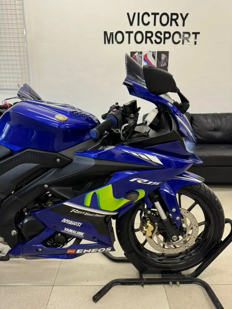 Yamaha YZF R15 V3 2018 Movistar Edition warna Biru 155 CC R15V3 Blue