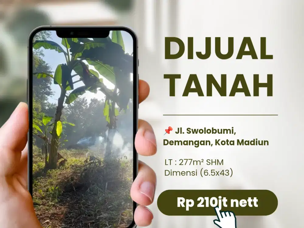 Tanah Pekarangan Murah di Demangan