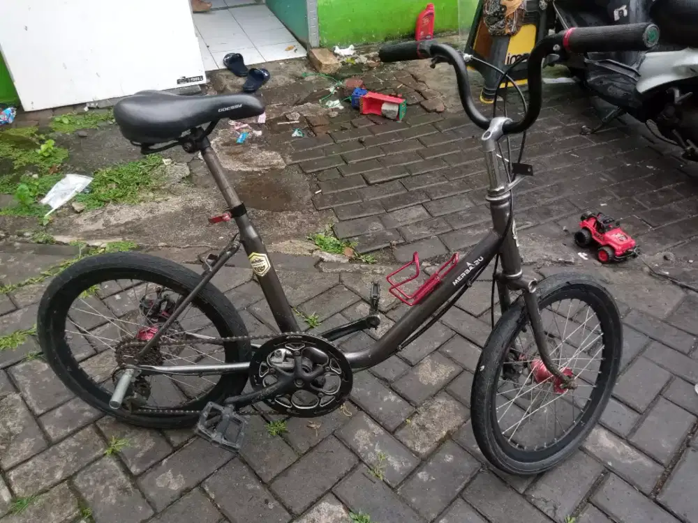 Sepeda minion. Hasil rakitan