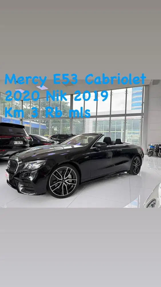 Mercy E53 Cabriolet 2020 Nik2019 cbu Black on black Siap pakai