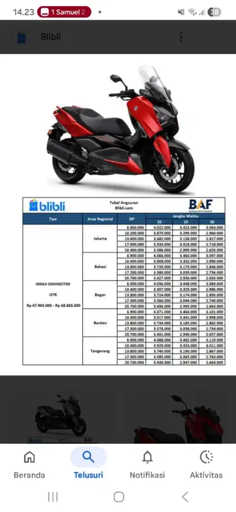 Yamaha xmax 2025 OTR