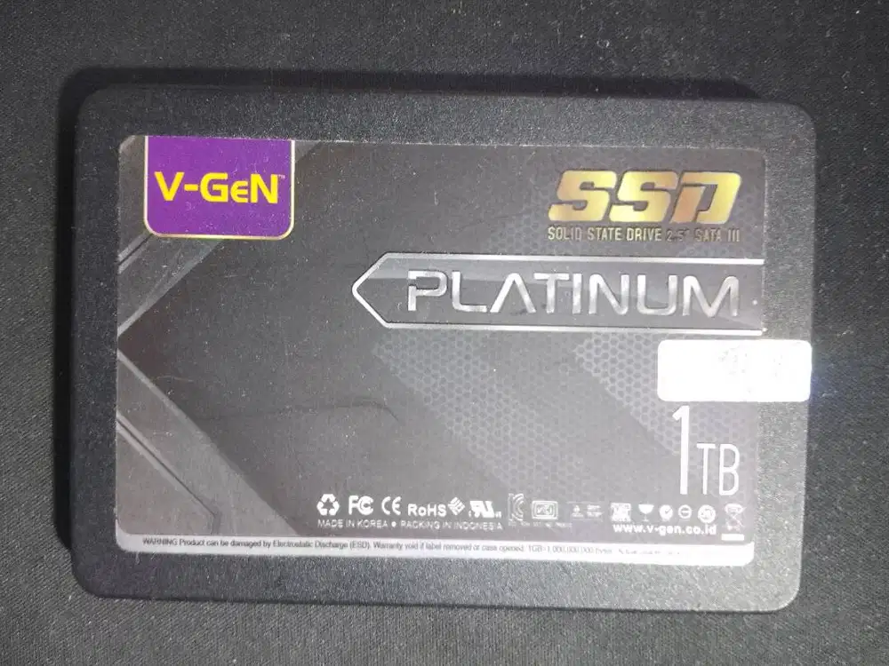 Dijual SSD VGEN Platinum 1TB - Bekas, sehat, sentinel 100%