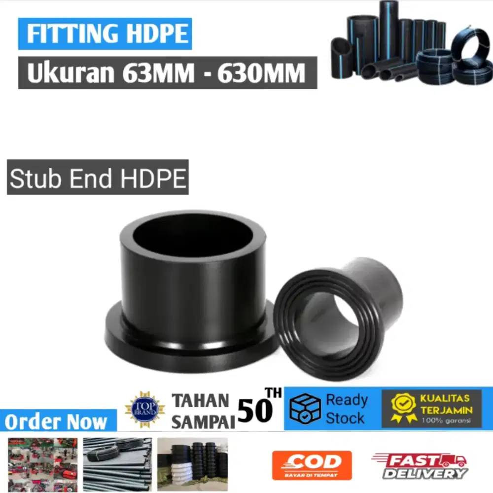 Stub End Hdpe Ukuran 18 Inch 450 mm PN 10 dan PN 16 - Fitting Hdpe