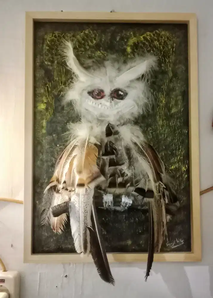 LUKISAN FUTURISTIK 3D RAJAWALI Dan Owl