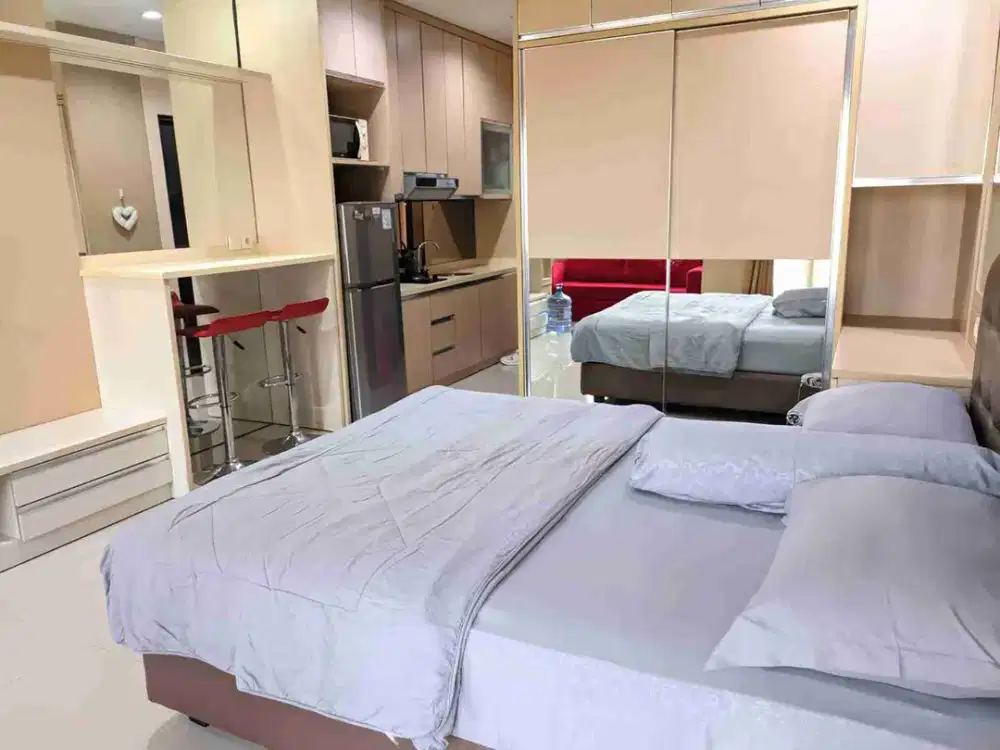 DiSewakan Studio Bawa Koper Langsung Huni Furnished Apartemen Tamansari Semanggi