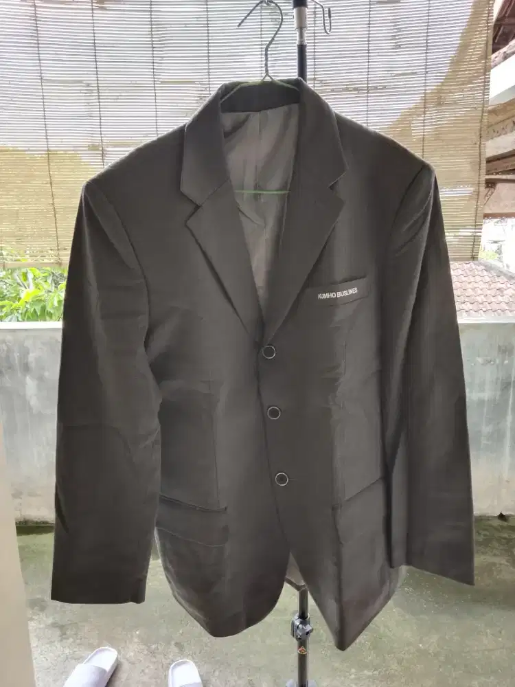 Blazer pria warna abu ukuran all size