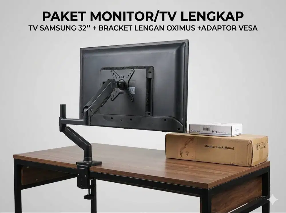 Monitor/TV Samsung 32 Inch Murah + BONUS Bracket Meja (Cocok buat PC)