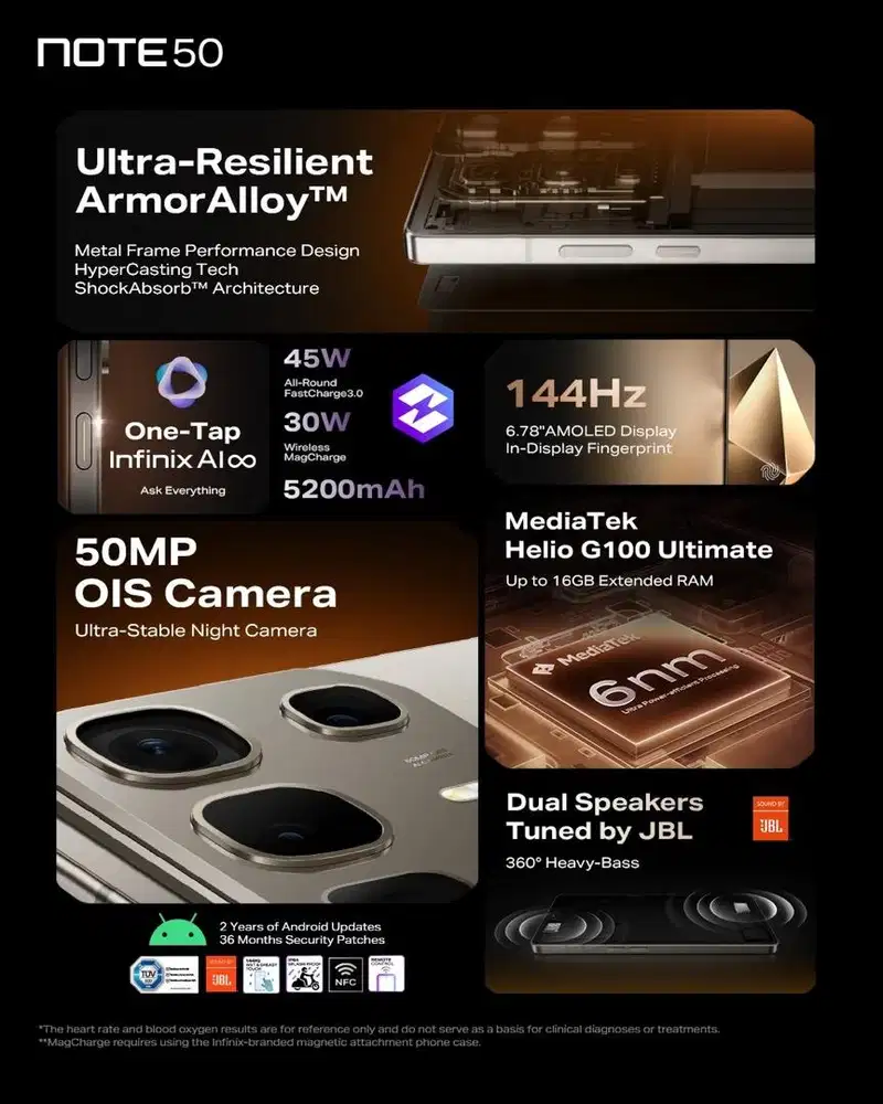 Ready infinix note 50 8/256gb