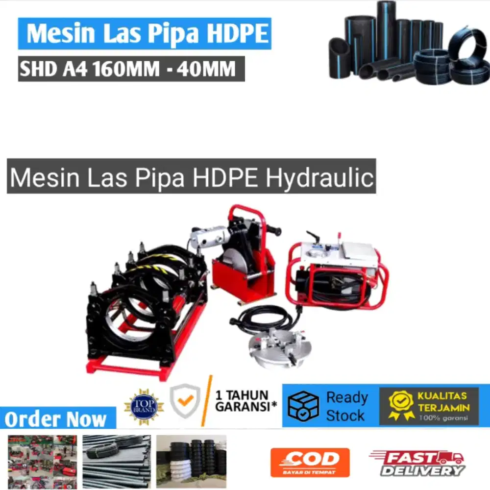 Mesin Sambung Pipa Hydraulic 160mm | Alat Las Pipa Hdpe SHD 160mm