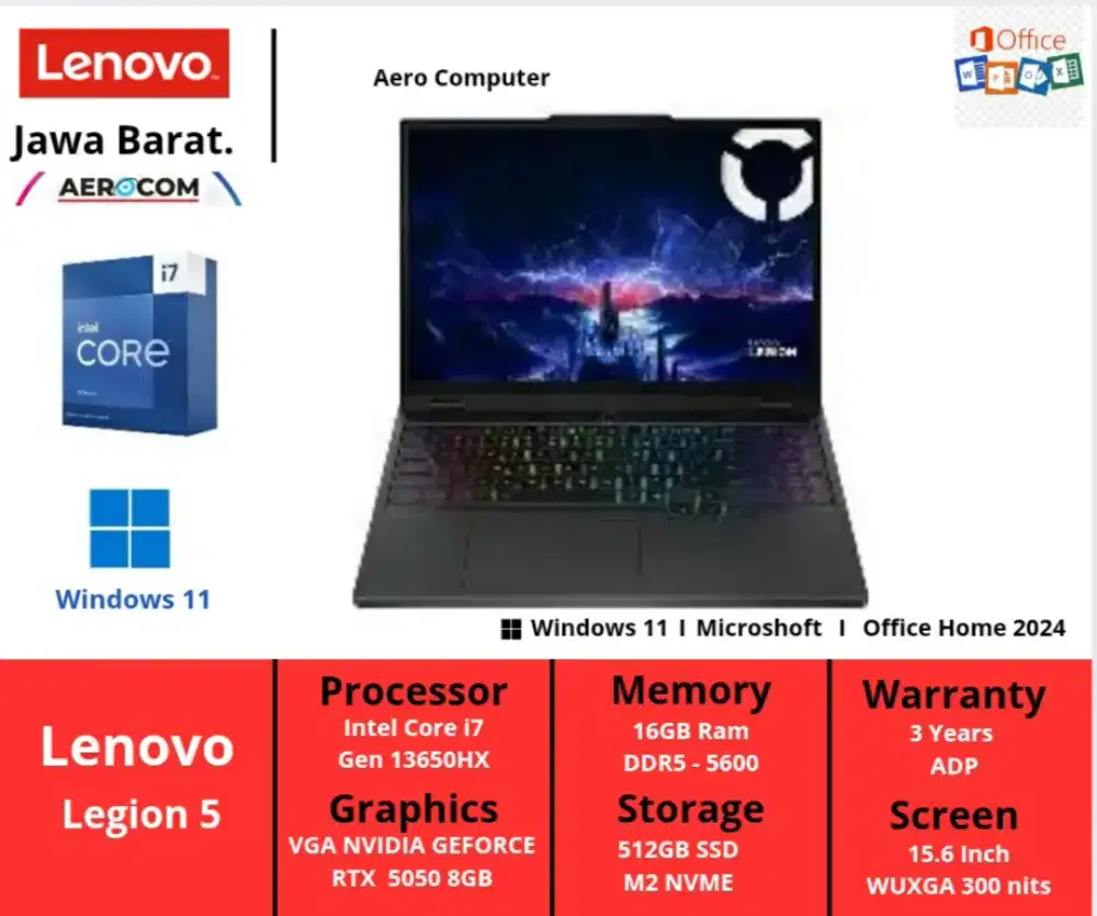 Lenovo Legion 5 Core i7 RTX 5050 8GB