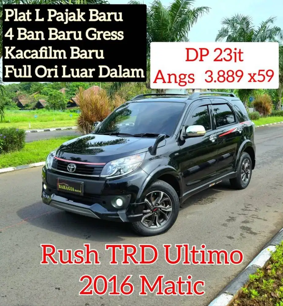 Toyota Rush TRD 2017 Ultimo Matic Tertinggi Hitam 2016 Terios R Deluxe