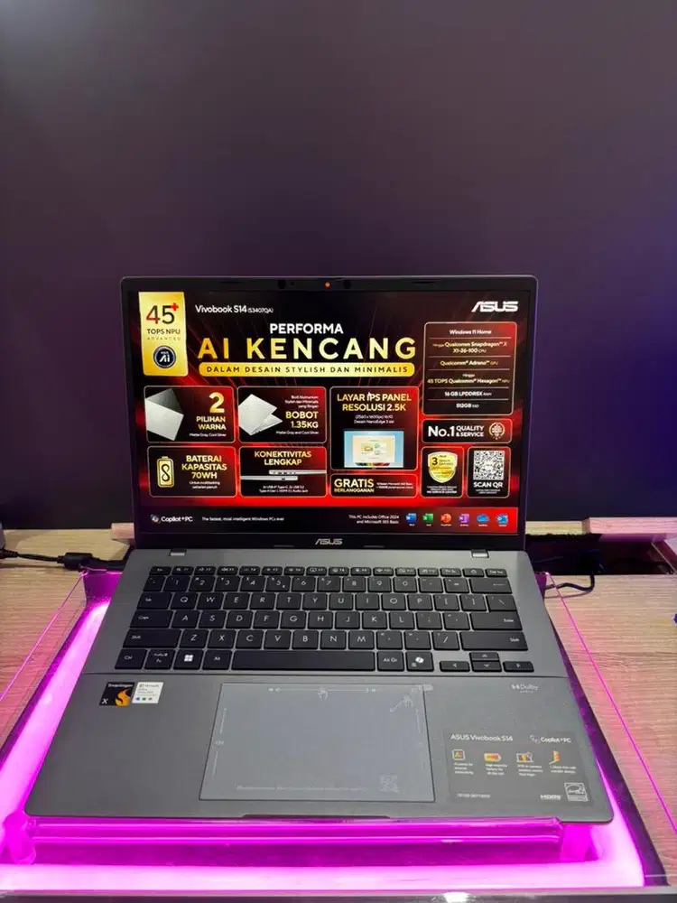 CICILAN LAPTOP ASUS VIVOBOOK COREULTRA 16/512 Gb PROMO BUNGA RINGAN
