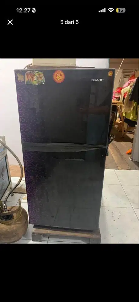 KULKAS 1 PINTU MEREK SHARP MINUS PINTU RUSAK SIAPA MAU ANGKUT MURAH AJ