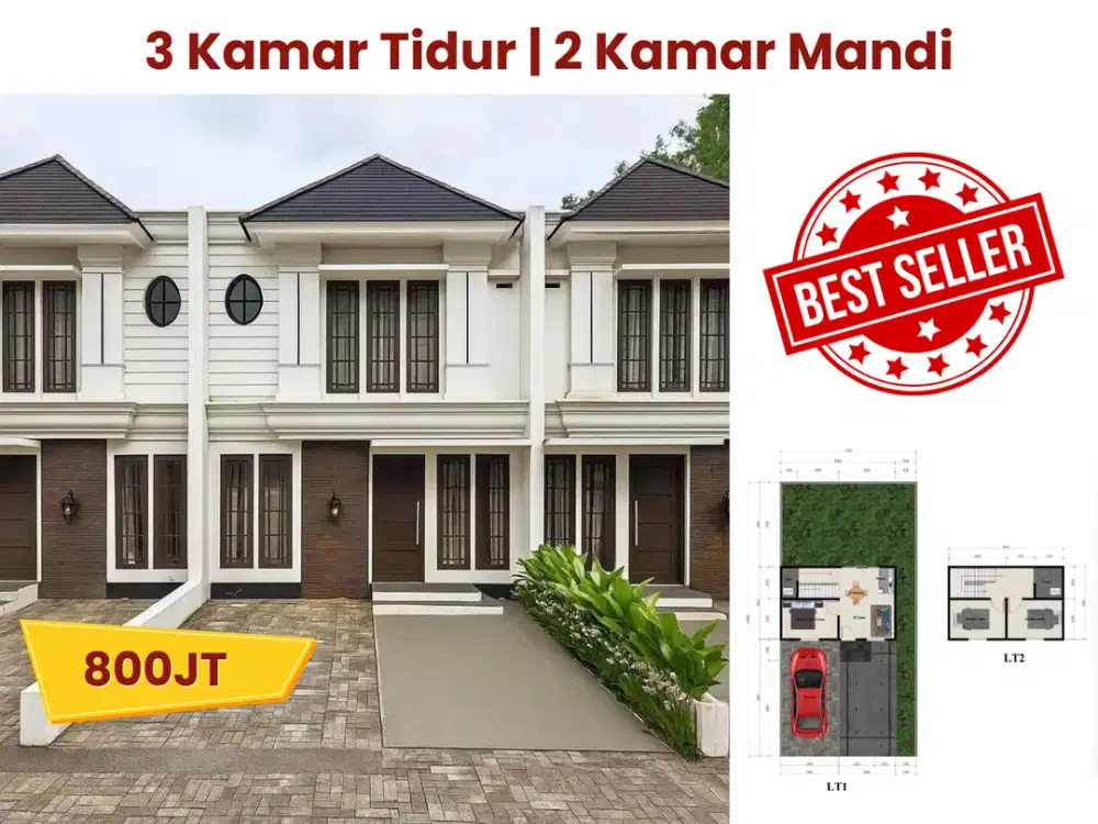 Rumah 2 Lantai American Classic Dijual di Sukabangun, Palembang