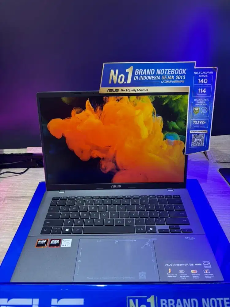 CUCILAN LAPTOP ASUS VIVOBOOK CORE ULTRA 7 16/1TB PROMO BUNGA RINGAN