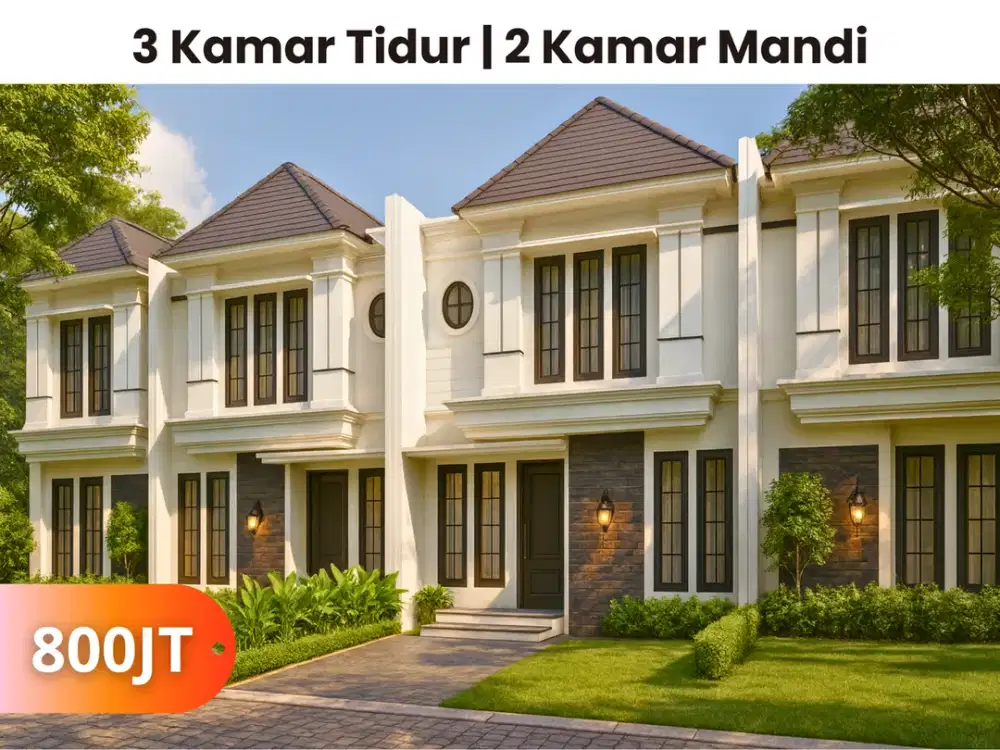 Rumah 2 Lantai American Classic Dijual di Sukabangun, Palembang