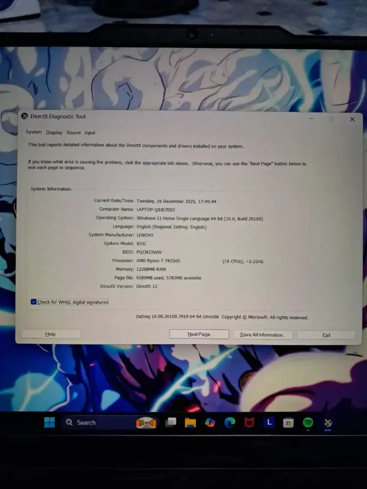 Lenovo LOQ 15ARP9 16/512 RTX4050