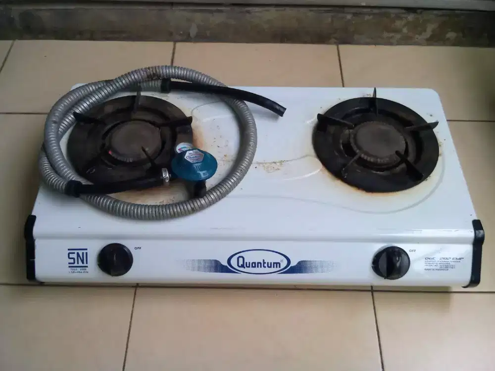 Kompor Quantum 2 Tungku + Oven Tangkring