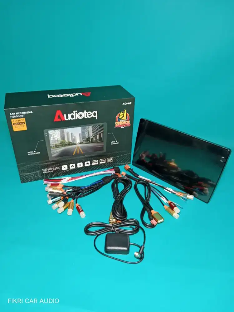 Head Unit Android Audioteq AQ-A9 OS13 9 6GB + 128GB QLED Supot 360