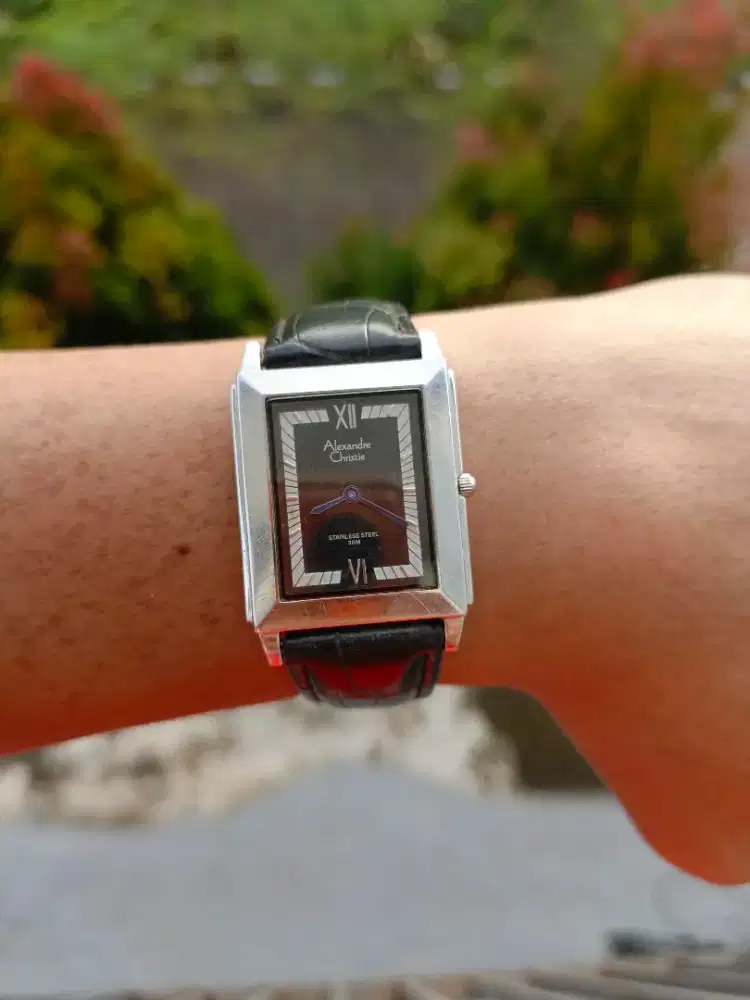 Jual jam tangan original alexandre christie tank case