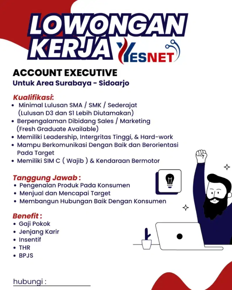 Sales Marketing Internet Provider Surabaya